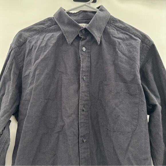 Balenciaga Paris Dark Navy Blue Check Long Sleeve Button Down Shirt Size 16 - Picture 2 of 8